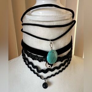 Choker Black 4 Pices 🌟🌟